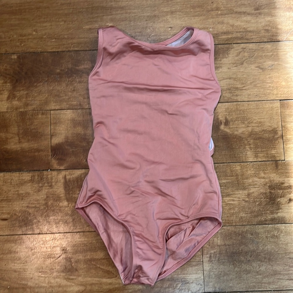 Dusty rose Mariia leotard size child’s large.